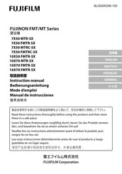 FujiFilm FUJINON FMT Series Instruction Manual