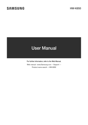 Samsung HW-K850 User Manual