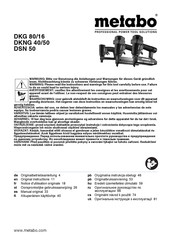 Metabo DSN 50 Original Instructions Manual