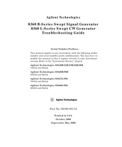 Agilent Technologies 83630L Troubleshooting Manual