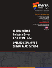 New Holland K-90 Operator's Manual And Parts Catalog