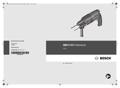 Bosch Professional GBH 2-22 E Original Instructions Manual