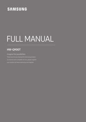 Samsung HW-Q900T Full Manual