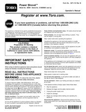 Toro Power Shovel 38361 Operator's Manual