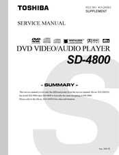 Toshiba SD-4800 Service Manual