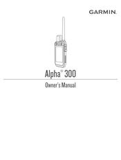 Garmin Alpha 300 Owner's Manual