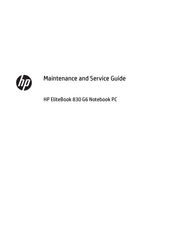 HP EliteBook 830 G6 Maintenance And Service Manual