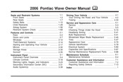 Chevrolet Pontiac Wave 2006 Owner's Manual