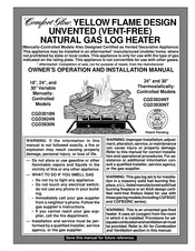 Comfort Glow CGD3924N Owner's Operation And Installation Manual
