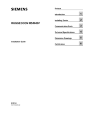 Siemens RUGGEDCOM RS1600F Installation Manual