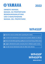 Yamaha WR450F 2022 Owner's Manual