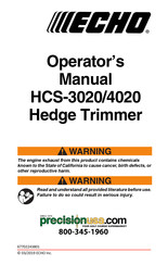 Echo HCS-3020 Owner's Manual