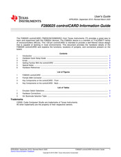 Texas Instruments F280025 User Manual