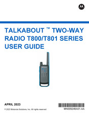 Motorola TALKABOUT T801 Series User Manual