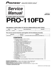 Pioneer Elite Kuro PRO-110FD Service Manual