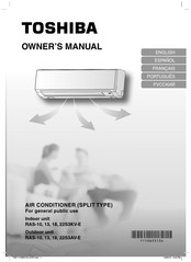 Toshiba RAS-10S3AV-E Owner's Manual