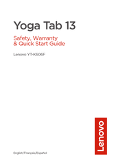 Lenovo Yoga Tab 13 Safety, Warranty & Quick Start Manual