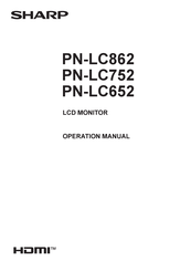 Sharp PN-LC862 Operation Manual