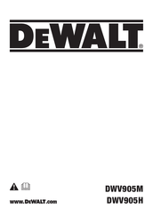 DeWalt DWV905MLX Original Instructions Manual