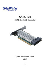 Highpoint SSD7120 Quick Installation Manual