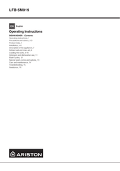Ariston LFB 5M019 Operating Instructions Manual