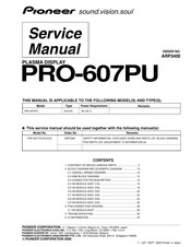 Pioneer PRO-607PU Service Manual