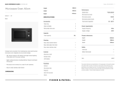 Fisher & Paykel OM25BLSB1 Quick Reference Manual