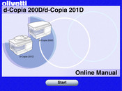 Olivetti d-Copia 201D Online Manual