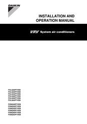 Daikin FXLQ32P7VEB Installation And Operation Manual