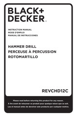 Black & Decker REVCHD12C Instruction Manual