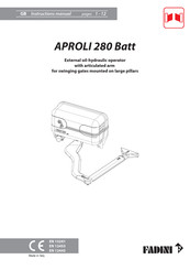 Fadini APROLI 280 Batt Instruction Manual