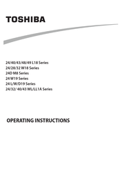 Toshiba 32 WL1A Series Operating Instructions Manual