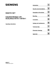 Siemens SIMATIC NET SCALANCE W734-1 Operating Instructions Manual