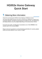 Huawei HG552e Quick Start Manual