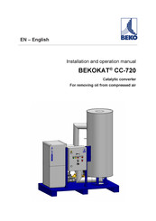 Beko BEKOKAT CC-720 Installation And Operation Manual