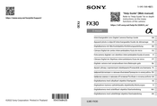 Sony FX30 Help Manual