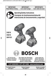 Bosch 25618 Operating/Safety Instructions Manual