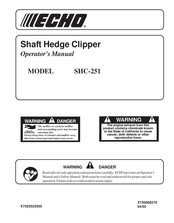 Echo SHC-251 Operator's Manual
