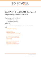 SonicWALL SMA 410 Safety And Regulatory Reference Manual