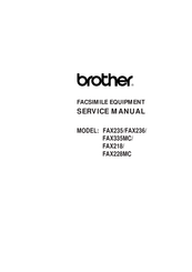 Brother FAX-235 Service Manual