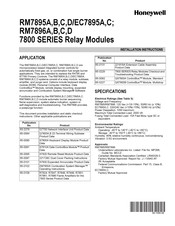 Honeywell RM7896A Installation Instructions Manual