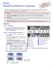 Extron electronics FOX3 SR 301 Setup Manual