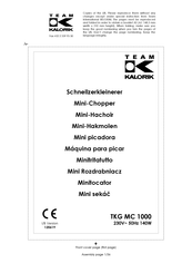 Team Kalorik TKG MC 1000 Manual