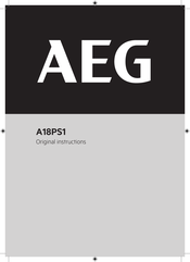 AEG A18PS1 Original Instructions Manual