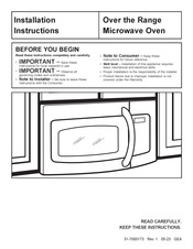 GE JVM3162DJWW Installation Instructions Manual