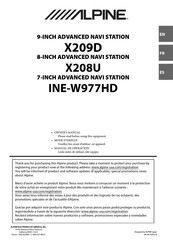 Alpine X209D Owner's Manual