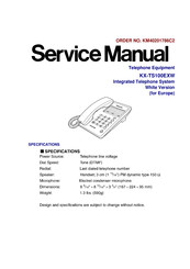 Panasonic KX-TS100EXW Service Manual