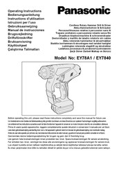 Panasonic EY78A1X Operating Instructions Manual