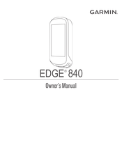 Garmin EDGE 840 Owner's Manual