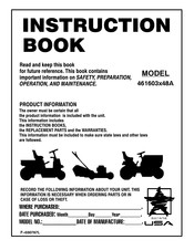 Murray 461603x48A Instruction Book